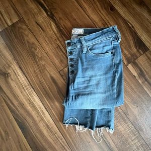 Free People Reagan Raw Hem Skinny Stretchy Denim Jeans